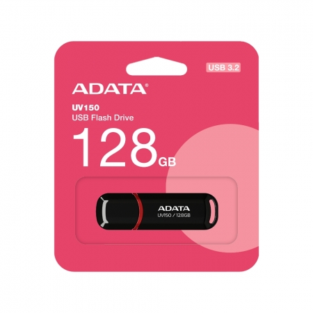 ADATA 威剛 UV150 128G USB 3.2 高速隨身碟 黑色 公司貨（AD-UV150-128G）
