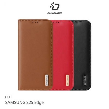 DUX DUCIS SAMSUNG 三星 S25 Edge Hivo 真皮保護套 側翻皮套