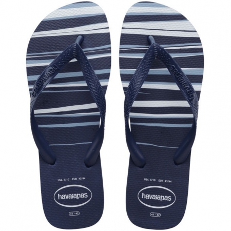 【哈瓦士havaianas】巴西 人字拖 男款 Top basic/條紋藍白