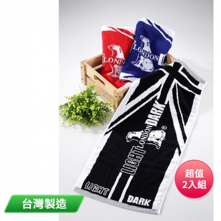 LIGHT&DARK 雙色緹花毛巾（顏色隨機） LD3220 台灣製 超值2入組