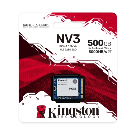 金士頓 500G NV3 PCIe 4.0 NVMe M.2 2230 SSD 高速固態硬碟（KT-SNV3SM3-500G）