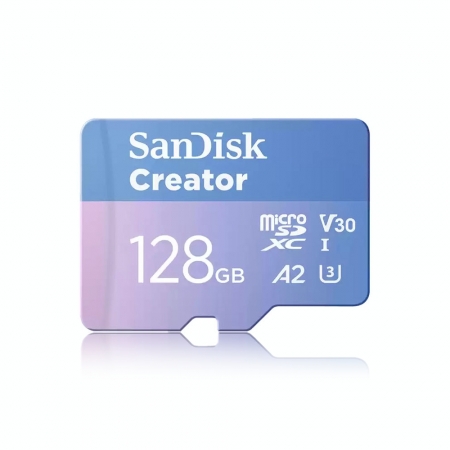 SanDisk Creator 128G microSD 記憶卡 A2 V30 終身保固（SD-SQXAA-MS-128G）