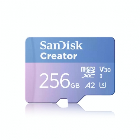 SanDisk Creator 256G microSD 記憶卡 A2 V30 終身保固（SD-SQXAV-MS-256G）