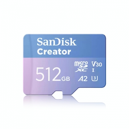 SanDisk Creator 512G microSD 記憶卡 A2 V30 終身保固（SD-SQXAV-MS-512G）