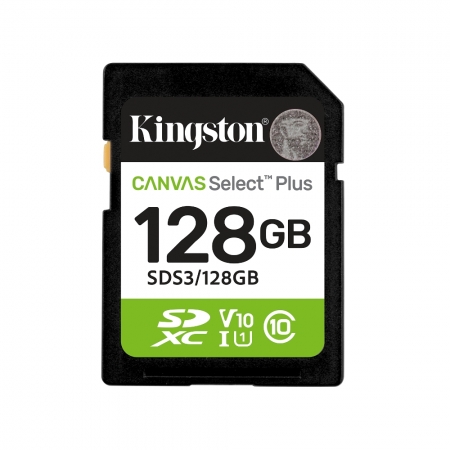 金士頓 128G Canvas Select Plus SDXC 相機記憶卡 UHS-I C10 公司貨（KT-SDCS3-128G）
