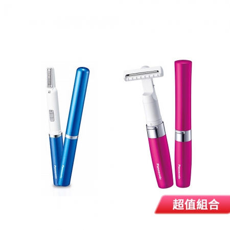 Panasonic國際牌 Stick筆型電鬍刀（藍色）＋電動美體刀 ER-GB20＋ES-WR40