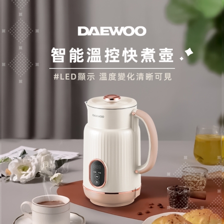 【DAEWOO 韓國大宇】1.5L 復古雙層防燙智能溫控快煮壺 （DW-KT2615）