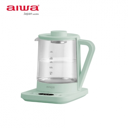 【AIWA 日本 愛華】1.5L 多功能養生壺 AW-KC150 沐青色 （蒸籠/養生壺/美食鍋/燉盅/煮茶器）