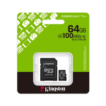 金士頓 Canvas Select Plus 記憶卡 64GB microSD KTCS3 代理商公司貨（KTCS3-64G）
