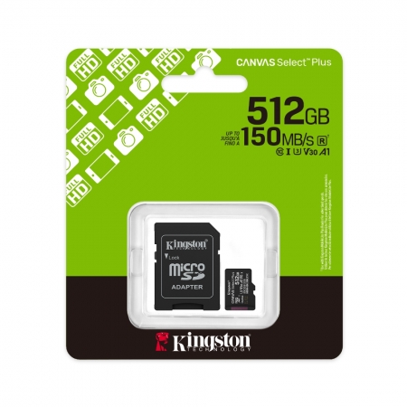 金士頓 Canvas Select Plus 記憶卡 512GB microSD KTCS3 代理商公司貨（KTCS3-512G）