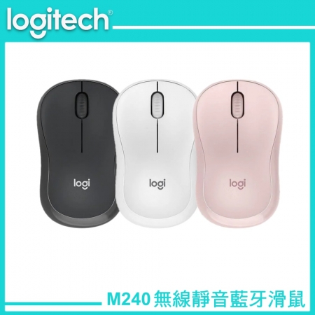 Logitech 羅技 M240 無線靜音藍牙滑鼠 玫瑰粉（LOGI-240P0）