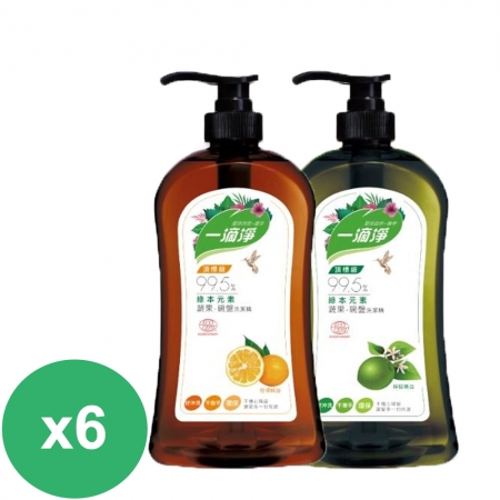 楓康一滴淨蘆薈多酚洗潔精-柑橘植萃/檸檬植萃 1000g 任選6入