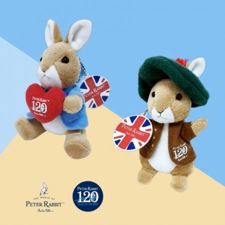 618年中狂歡慶~【PETER RABBIT 比得兔】絨毛娃娃鑰匙扣悠遊卡 2款（比得兔/班傑明）