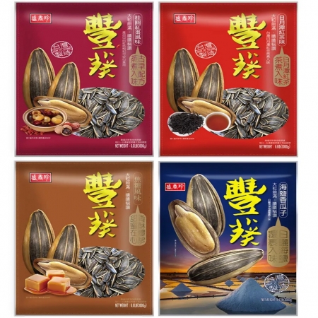 【盛香珍】豐葵香瓜子量販包3kg/包（焦糖/桂圓紅棗/日月潭紅茶/海鹽 任選）-2包組
