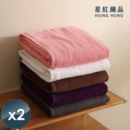 【星紅織品】美容SPA專用大尺寸純棉床巾 毛巾被x2入