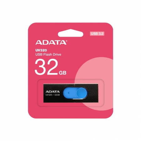 ADATA 威剛 UV320 32GB USB 3.2 高速隨身碟 時尚黑藍（AD-UV320K-32G）