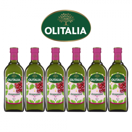 【Olitalia奧利塔】葡萄籽油1000mlx6瓶