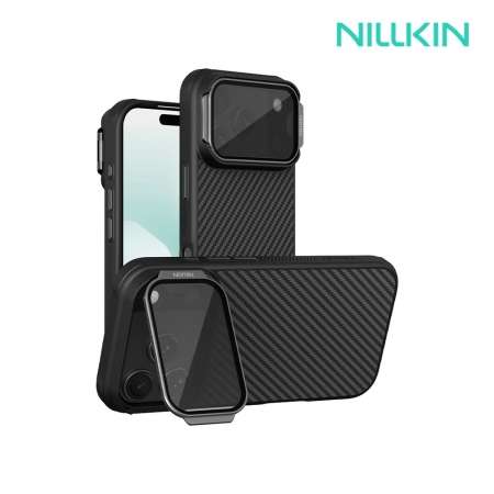 NILLKIN Apple iPhone 17 Pro系列 纖極碳纖維紋磁吸保護殼（透黑鏡蓋） MagSafe