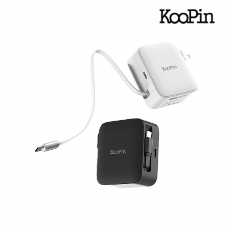KooPin 45W快充型伸縮線-氮化鎵旅行充電器 快充頭 含線 GAN14-45W