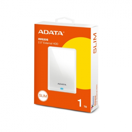威剛 ADATA HV620S 白色 1TB USB3.0 2.5吋 輕巧防刮 超輕薄外接式硬碟 行動硬碟 （AD-HV620-W-1TB）