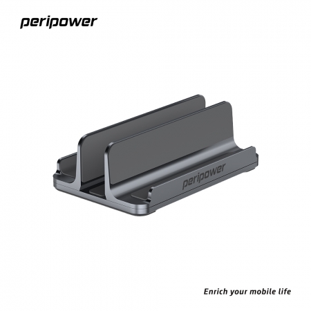 peripower MO-35 三槽鋁合金直立式筆電支架-太空灰