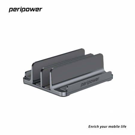 peripower MO-36 四槽鋁合金直立式筆電支架-太空灰