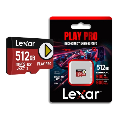 Lexar 雷克沙 512G PLAY PRO Express microSD EX 超高速記憶卡 任天堂NS2專用 記憶卡（LX-PLAYPRO-512G）