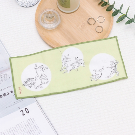 京都鏡面擦拭布-鳥獸戲畫-相撲