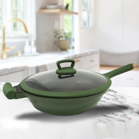 美國製Phantom Chef陶瓷強化不沾深形炒鍋-32cm-2支