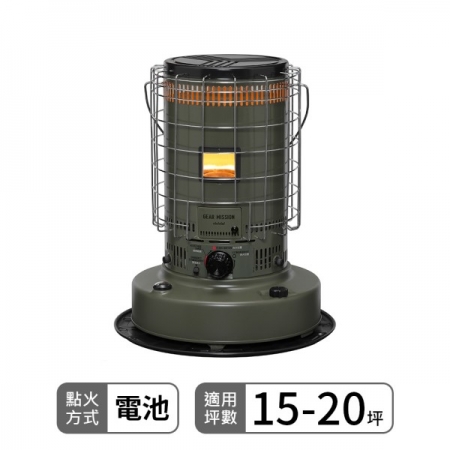 【日本 TOYOTOMI】 適用15-20坪 傳統式 煤油暖爐 KS-GE67 軍綠色