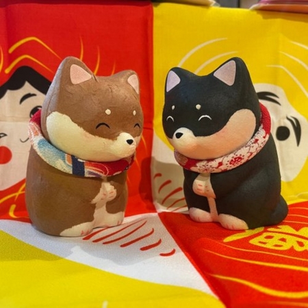 【龍虎堂】京都手作和紙擺飾-您好微笑柴犬（棕色/黑色） 限時85折/售價已是折扣價