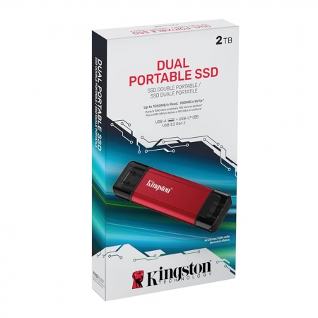 金士頓 2TB Dual Portable Solid-State Drive USB-A/C 行動固態硬碟（KT-SPSD-2TB）