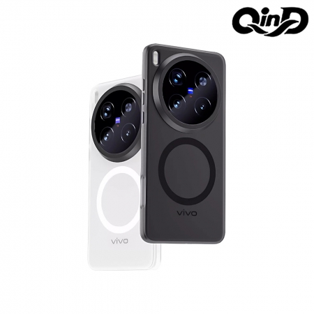 QinD vivo X300 / X300 Pro 5G 隱砂磁吸保護殼 支援MagSafe