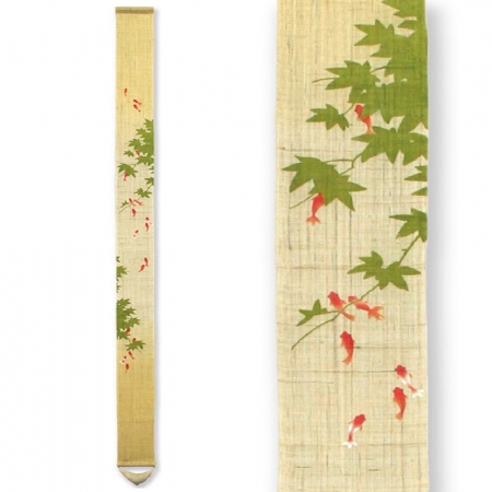 京都手繪細亞麻吊飾-金魚與綠楓（TS-435） 限時85折/售價已是折扣價