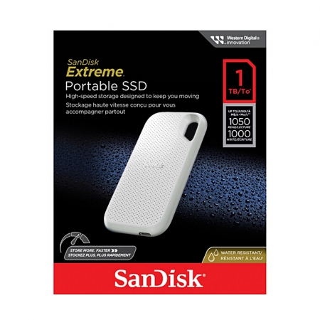 SanDisk 1TB Extreme V2 SSDE61 USB-C 行動固態硬碟 SSD 外接硬碟 白（SD-SSDE61-W-1TB）