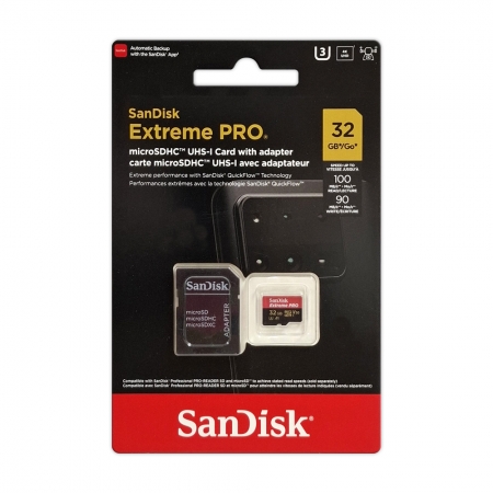 SanDisk Extreme Pro UHS-I 32GB 記憶卡 microSD A1 U3 V30 附轉卡（SD-95M-A1-32G）