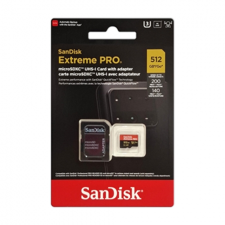 SanDisk Extreme Pro UHS-I 512GB 高速記憶卡 microSD A2 U3 V30 200MB/s（SD-SQXCD-512G）