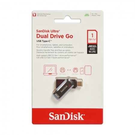 SanDisk【1TB】Ultra GO TYPE-C 雙用 OTG 旋轉隨身碟 400MB/s 安卓手機/平板適用（SD-DDC3-1TB）
