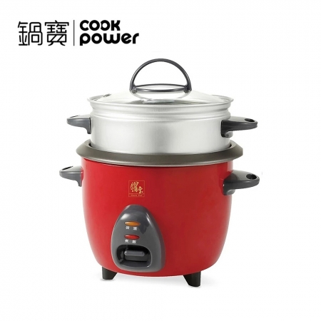 鍋寶COOK POWR 多功能電子鍋3人份（附蒸籠＋蒸架）紅色 RCO-3000