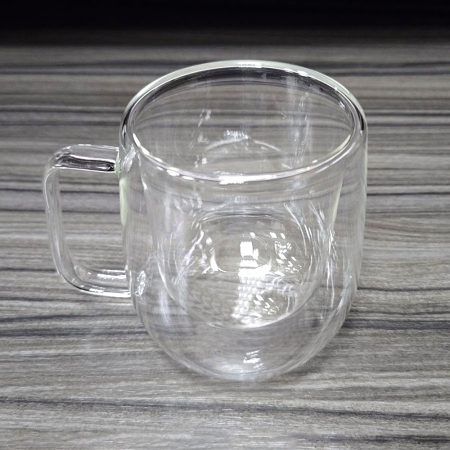 iBonjour玻璃雙層手把杯-300ml-2入