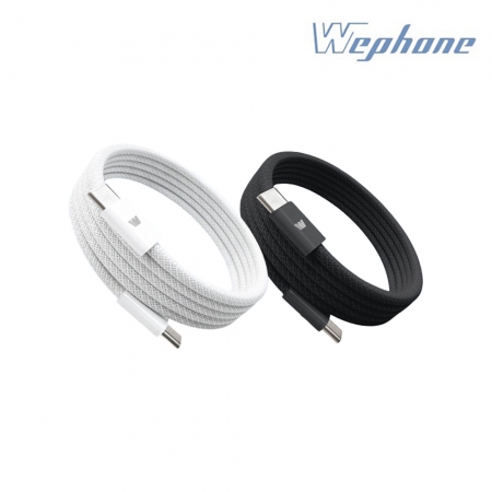 Wephone USB Type-C to C 尼龍編織磁吸充電傳輸線（100W）（1.2M） PD 快充線