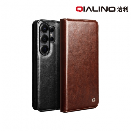 QIALINO SAMSUNG 三星 S26系列 5G 真皮經典皮套 牛皮 手機殼