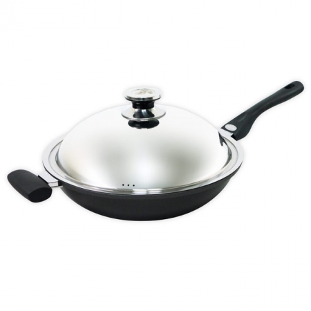 【好買點數放大】【寶馬牌】瓷釉單把炒鍋（39cm） JA-A-012-039