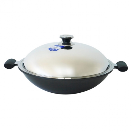 【好買點數放大】【寶馬牌】瓷釉雙耳炒鍋（42cm） JA-A-012-042