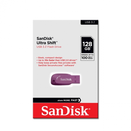 SanDisk CZ410 Ultra Shift 128GB USB 3.2 隨身碟 薄暮紫（SD-CZ410-CO-128G）