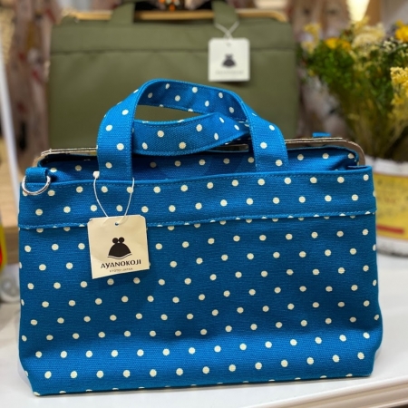 京都綾小路口金包-手提方包-水玉點點（絕版品-含斜背帶）  出清58折/售價已是折扣價