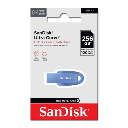 SanDisk Ultra Curve CZ550【256GB】USB3.2 隨身碟 代理商公司貨 藍（SD-CZ550-B-256G）