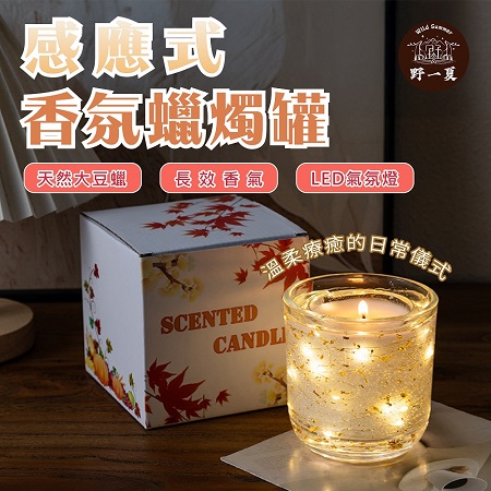 【Wild Summer】感應式LED香氛蠟燭 大豆蠟燭 精油蠟燭 天然精油 情人節禮物
