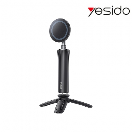 yesido C233 磁吸手機支架（可夾桌版/三角站立） 輕巧便攜 迷你體積 自拍支架
