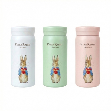 【PETER RABBIT 比得兔】200ml 口袋迷你隨行輕巧保溫杯 - 3款顏色 （米白/粉紅/蘋果綠）